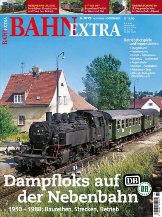 Dampfloks auf der Nebenbahn bei DB und DR (BahnExtra 6-2019)