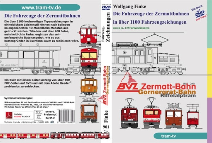 Die Fahrzeuge der Zermatt Bahnen (Buch auf DVD). Wolfgang Finke