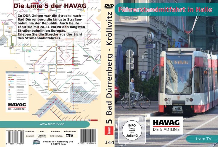 Führerstandmitfahrt in Halle - Tram Linie 5 (DVD)