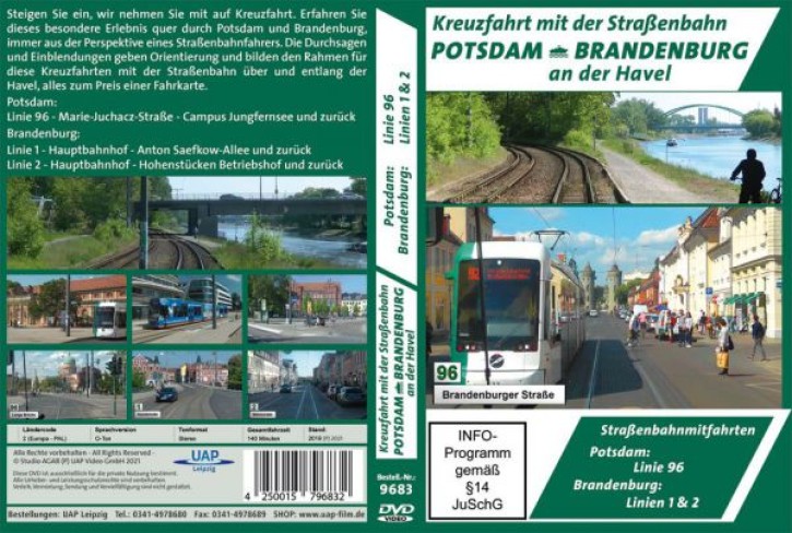 Potsdam & Brandenburg an der Havel - Kreuzfahrt mit der Straßenbahn - Straßenbahnmitfahrten (DVD)