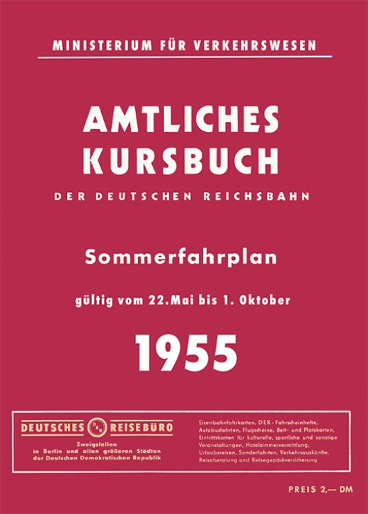 Amtliches Kursbuch der Deutschen Reichsbahn Sommer 1955 (Reprint)
