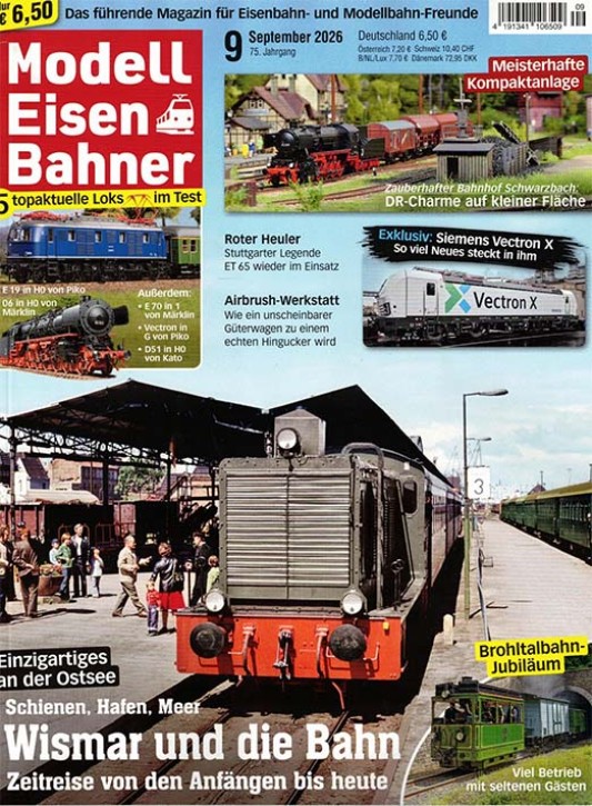 Modelleisenbahner 9-2026 - Wismar und die Bahn, Brohltaljubiläum, ET 65 u.v.m.