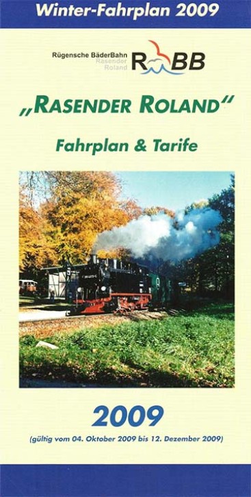 Rasender Roland Winterfahrplan 2009 - Faltblatt (Antiquariat)