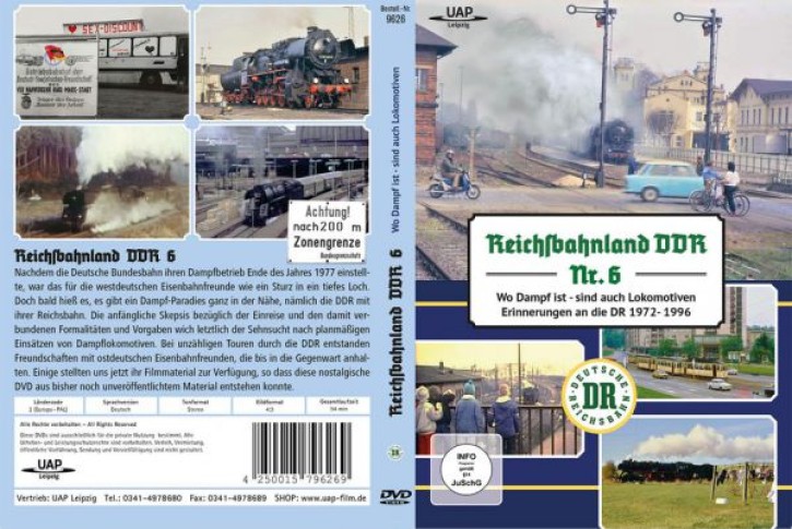 Reichsbahnland DDR Vol 6 - Wo Dampf ist sind auch Lokomotiven, Erinnerungen an die DR 1972-1996 (DVD)