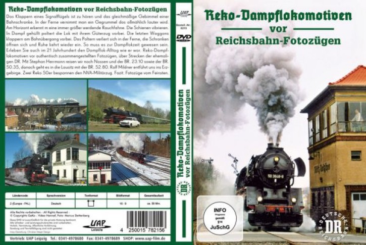 Reko-Dampflokomotiven vor Deutsche Reichsbahn Fotozügen (DVD)