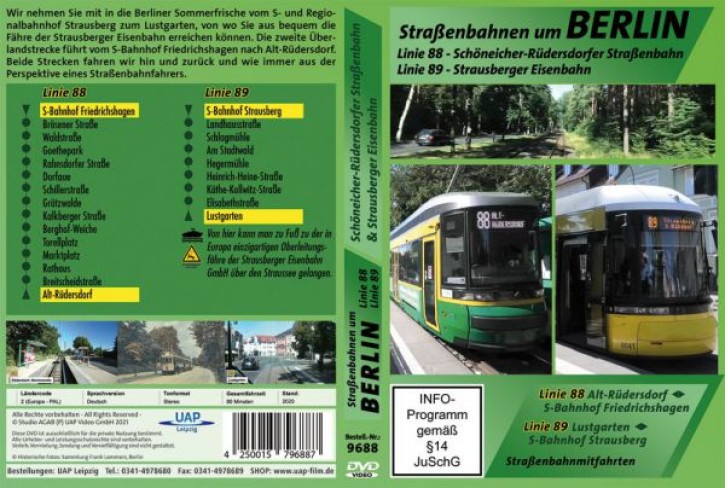 Straßenbahnen um Berlin - Linie 88 Schöneicher-Rüdersdorfer Straßenbahn & Linie 89 Strausberger Eisenbahn (DVD)