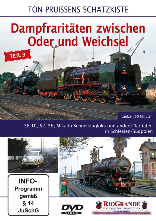 Dampfraritäten zwischen Oder und Weichsel Teil 3 - 38.10, 52, 56, Mikado-Schnellzugloks und andere Raritäten in Schlesien/Südpolen - Ton Pruissens Schatzkiste (DVD)